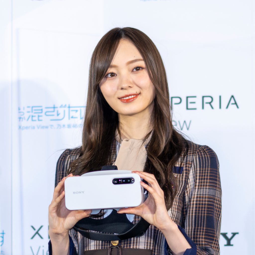 「Xperia View×乃木坂46 VRコンテンツ発表会」に出席した乃木坂46・梅澤美波