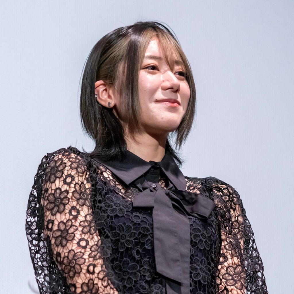 映画「ホラーちゃんねる 事故物件」舞台あいさつに出席したAKB48大西桃香