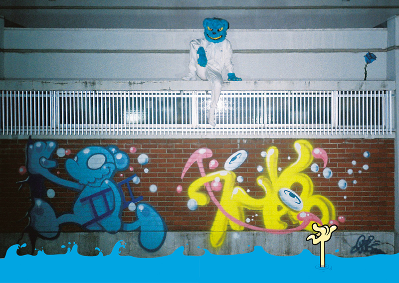 埼玉・さいたま市中央区役所の2カ所の外壁にスプレーアートを制作。制作は深夜にまで及んだ