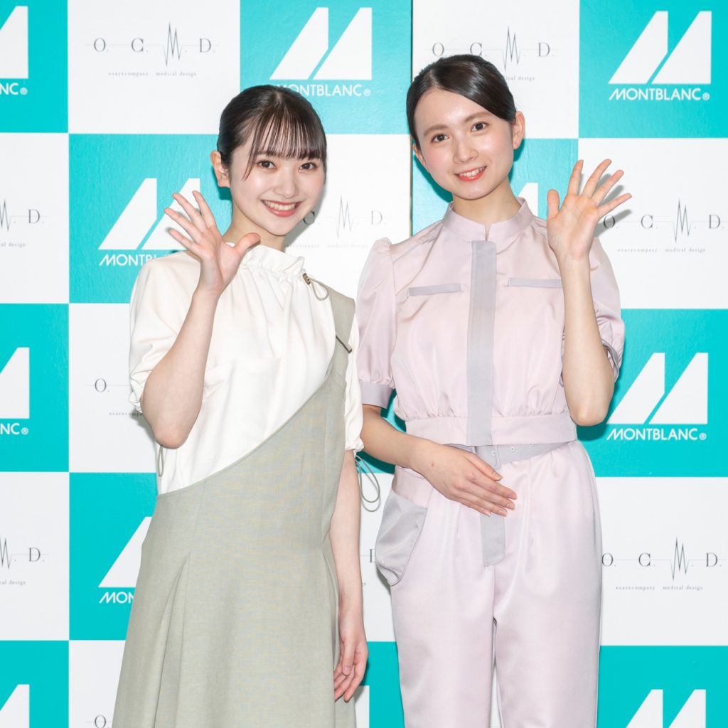 AKB48 17期研究生の山﨑空と水島美結が「住商モンブラン2023総合展示会」に出席